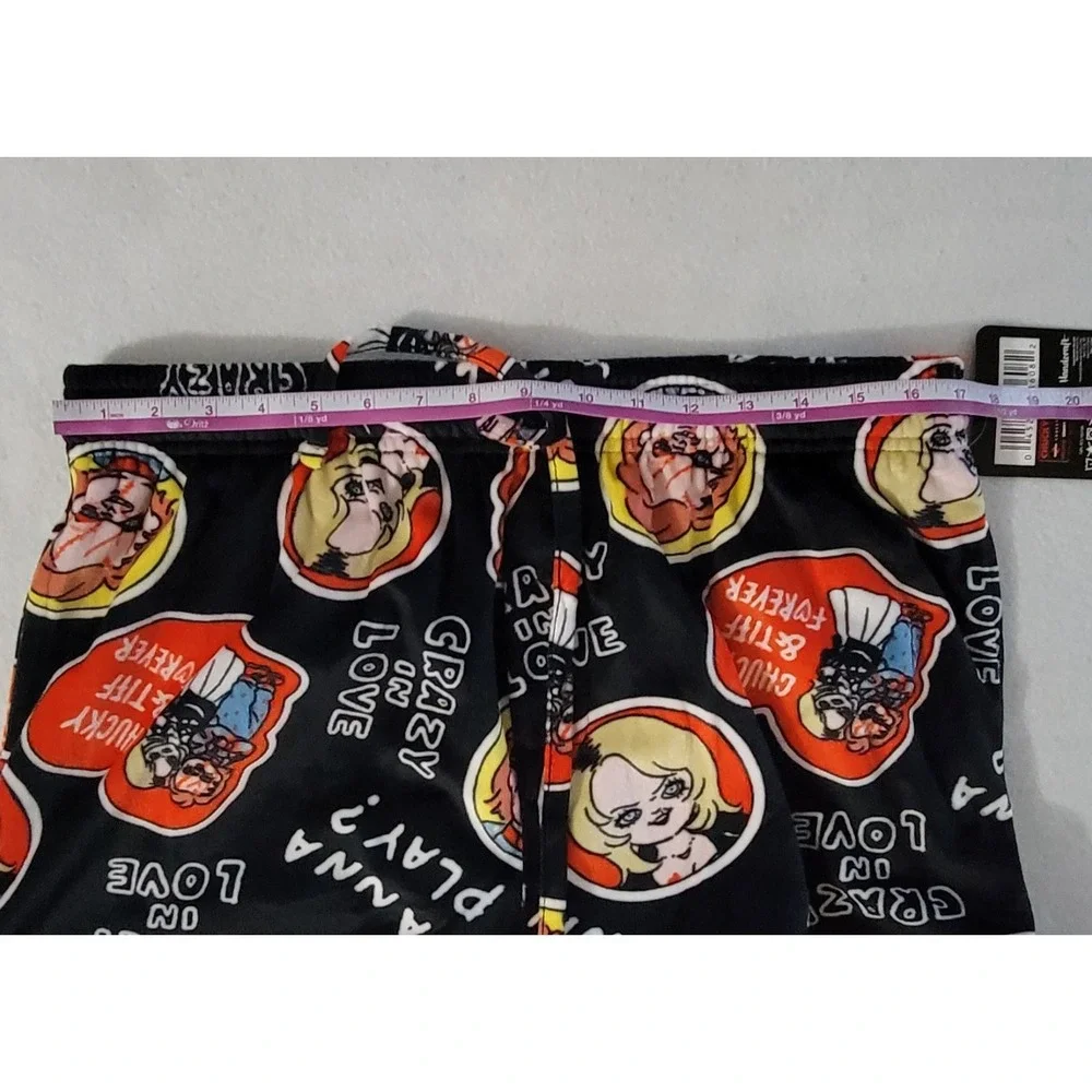 Chucky Pajama Lounge Pants Mens Size Large Black Graphics NWT